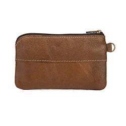 niumanery Fashion Women Men Leather Coin Purse Card Wallet Clutch Zipper Small Change Bag Brown von niumanery