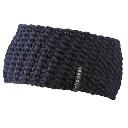 Extrabreites Handgehäkeltes Stirnband mit Fleece Innenfutter für die kalte Jahreszeit für Damen und auch für Herren Winter Skifahren (Navy) von noTrash2003