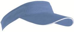 MB Caps Sport Sun Visor mit kontrastfarbenem Sandwich in 12 Farben für Golf, Tennis, Angeln von notrash2003® (Hellblau-Weiss) von noTrash2003