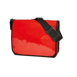 Messenger Bag aus LKW Plane Planentasche Kuriertasche mit Überwurf und optionalem Laptop Inlay Notebook Inlet in vielen Farben von notrash2003 (Rot) von noTrash2003