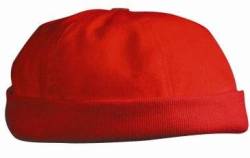 Original Dockland Wollmütze Heavy Brushed Cotton Worker Cap mit Lüftungslöchern in Einheitsgrösse und 5 Farben red von noTrash2003