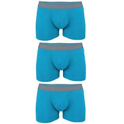 noTrash2003 3 Stück Sparset Herren Boxer Brief Boxer Unterhosen Boxershorts Underwear 95% Baumwolle 5% Elasthan (XXL, Tropical Blue) von noTrash2003