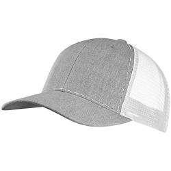 noTrash2003 Baseball Cap mit Mesh-Einsatz in versch. Farben, coole Basecaps für Sport und Freizeit für Damen und Herren (Weiß) von noTrash2003