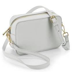 noTrash2003 Damen Handtasche Mädchentasche Bodybag Crossbag Umhängetasche in Pastellfarben mit auswechselbarem Tragegurt (Hellgrau) von noTrash2003
