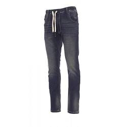 noTrash2003 Herren Sweathose Jogginghose Stretch Hose elastisch in Jeans-Optik Denim versch. Ausführungen (3XL, Tiefblau) von noTrash2003