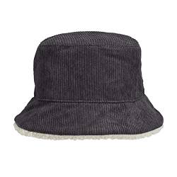 noTrash2003 Wendbarer Damen und Herren Bucket Hat Fischerhut Fisherhat Anglerhut Bob mit Einer Cordseite und Einer Sherpaseite in 2 Farben und 2 Grössen (Carbon-Beige Grösse L/XL) von noTrash2003