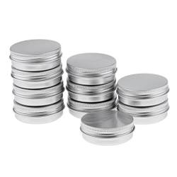 Sharplace 10er Set 40ml Cremedose Leere Dosen Schraubdose aus Aluminium mit Schraub-Deckel, Alu-Dose Döschen Behälter für Kosmetikum, kosmetisches Mittelum, kosmetisches Mittel, Tee und Kerzen, 40g von non-brand