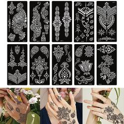 10 Blatt Tattoo Schablonen Kit für Frauen, Body Art Tattoos Schablonen Aufkleber Flower Lace Pattern Designs Tattoo Vorlagen für Hand Fuß von none branded