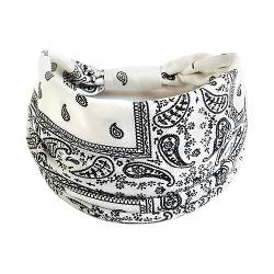 Stirnbänder Böhmische breite Baumwoll-Stretch-Stirnbänder for Damen, Headwrap, Turban, Kopfbedeckung, Bandage, Haarbänder, Bandana, breite Stirnbänder, Haarschmuck 1 (Color : 8) von nonono