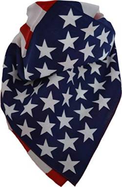 3 × Rocker & Biker Bandana Cap Kopftuch Halstuch in vielen Ausführungen Farbe USA-Fahne von normani