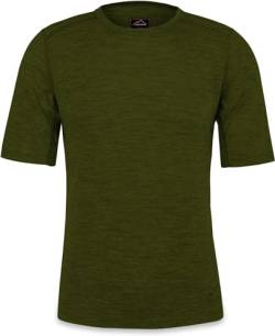 Herren Merino T-Shirt Short Sleeve Kurzarm Oberteil Funktionsoberteil 100% Merinowolle Thermounterwäsche Baselayer Farbe Grün Größe XL/54 von normani