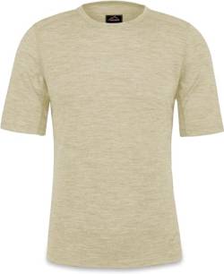 Herren Merino T-Shirt Short Sleeve Kurzarm Oberteil Funktionsoberteil 100% Merinowolle Thermounterwäsche Baselayer Farbe Wollweiß Größe S/48 von normani