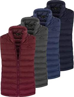 Wattierte Damen Steppweste - Bodywarmer Weste - Funktional und Elegant, ideal für Outdoor, Büro und Alltag - anschmiegsame Passform, winddicht, stark wasserabweisend Farbe Bordeaux Größe L von normani