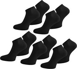 normani 10 Paar Sneakers Socken für Sie und Ihn - Laufsocken Sportsocken in Unisex Farbe Schwarz Größe 48/50 von normani
