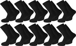 normani 20 Paar Arbeits- Freizeit - Sportsocken Tennissocken in Schwarz oder Weiß Farbe Schwarz Größe 39/42 von normani