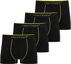 normani 4 x Boxershorts aus Baumwolle für Männer - Herren Retroshorts Unterwäsche in S - 4XL Farbe Gelb Größe 3XL von normani