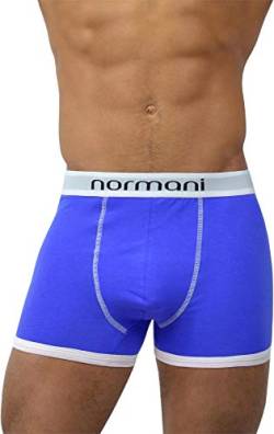 normani 4 x Herren Retroshorts mit hohem Baumwollanteil und verschiedenen Motiven Farbe Retro Blau Größe L von normani