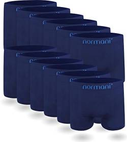 normani 6 oder 12 Mikrofaser-Unterhosen für Herren | atmungsaktive Sport-Funktions-Unterwäsche | Boxershorts | Retroshorts für Männer (Gr. S-3XL) Farbe 12 x Blau Größe XXL/3XL von normani