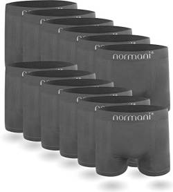 normani 6 oder 12 Mikrofaser-Unterhosen für Herren | atmungsaktive Sport-Funktions-Unterwäsche | Boxershorts | Retroshorts für Männer (Gr. S-3XL) Farbe 12 x Grau Größe L/XL von normani