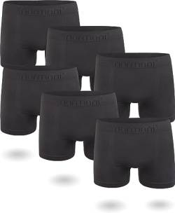 normani 6 oder 12 Mikrofaser-Unterhosen für Herren | atmungsaktive Sport-Funktions-Unterwäsche | Boxershorts | Retroshorts für Männer (Gr. S-3XL) Farbe 6 x Anthrazit Größe S/M von normani