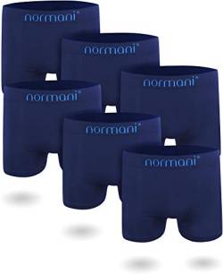 normani 6 oder 12 Mikrofaser-Unterhosen für Herren | atmungsaktive Sport-Funktions-Unterwäsche | Boxershorts | Retroshorts für Männer (Gr. S-3XL) Farbe 6 x Blau Größe L/XL von normani