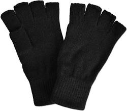 normani Fingerlose Halbfinger - Handschuhe ohne Finger in Schwarz Farbe Schwarz Größe XL von normani