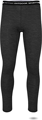 normani Herren Merino Unterhose Thermounterwäsche Funktionshose Lang Baselayer Leggins Ski-Winterhose - 100% Merinowolle 200 g/m² Farbe Anthrazit Größe 6XL von normani