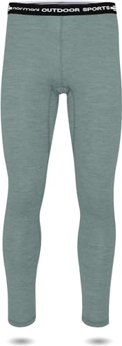 normani Herren Merino Unterhose Thermounterwäsche Funktionshose Lang Baselayer Leggins Ski-Winterhose - 100% Merinowolle 200 g/m² Farbe Blau Größe 5XL von normani