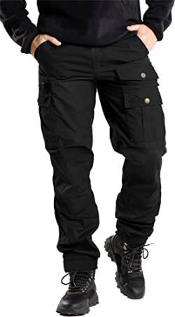 normani Herren Outdoorhose Trekkinghose Pants Funktionshose mit Wachsbeschichtung für Outdoor-Aktivitäten Farbe Schwarz Größe 5XL von normani