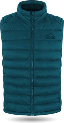 normani Herren Wattierte Steppweste winddichter Bodywarmer Winterweste Outdoor-Funktionsweste Ärmellos mit Stehkragen und Reißverschlussseitentaschen Farbe Marine Größe M/50 von normani