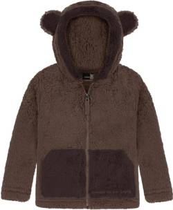 normani Kinder Baby Teddyjacke Fleecejacke Sherpajacke Kapuzenjacke Kapuzenjacke mit Ohren für Junge und Mädchen Farbe Dunkelbraun Größe 2 Jahre von normani