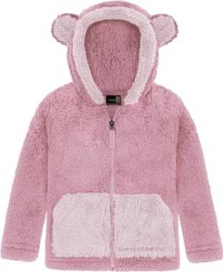 normani Kinder Baby Teddyjacke Fleecejacke Sherpajacke Kapuzenjacke Kapuzenjacke mit Ohren für Junge und Mädchen Farbe Rosa Größe 4 Jahre von normani