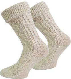 normani Original Trachtensocken Trachten Strümpfe Socken Natur Farbe Beige kurz Größe 43/46 von normani