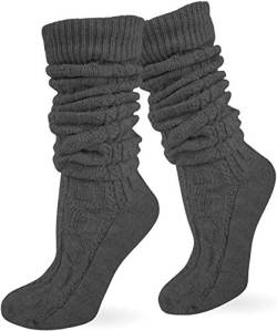 normani Original Trachtensocken Trachten Strümpfe Socken Natur Farbe Dunkelgrau lang Größe 35/38 von normani