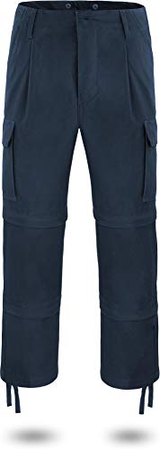 normani Outdoor Sports 3-in-1 Zip-Off Outdoor Hose/Short Moleskinhose nach TL mit Reißverschluss abtrennbare Hosenbeine - Shorts oder 3/4 Farbe Navy Größe 3XL von normani