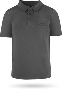 normani Sportswear Funktions-Sport Poloshirt Sporthemd für Herren mit Cooling-Material und Sonnenschutz-30+ Farbe Grau Größe M von normani