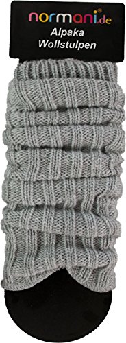 normani Strickstulpen mit weicher, warmer Alpaka-Wolle Farbe Grau von normani