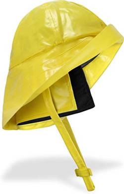 normani Südwester Regenhut 100% wasserdicht mit Kinnband Farbe Gelb Größe L von normani