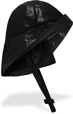 normani Südwester Regenhut 100% wasserdicht mit Kinnband Farbe Schwarz Größe S von normani
