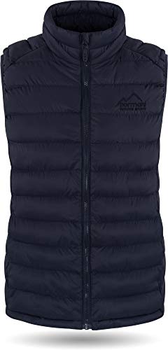 normani Wattierte Steppweste für Damen Winterweste Bodywarmer Sportweste mit Stehkragen und Seitentaschen - WINDDICHTE Outdoor-Weste Ärmellose Übergangsweste Farbe Schwarz Größe XL von normani