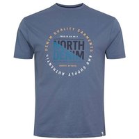 north 56 4 Print-Shirt T-Shirt von North 56 Denim in großen Größen, graublau von north 56 4