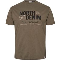 north 56 4 Rundhalsshirt Kurzarm T-Shirt von North 56Denim in Übergrößen bis 8XL, oliv von north 56 4
