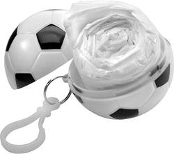Universal Regenponcho im Fussball mit Karabinerhaken Fussball- Notfall Poncho Fussball (weiss) nach ISO105-X12:2001 zertifiziert - von notrash2003® von notrash2003®