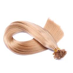 Keratin Bonding 100% Remy Echthaar Haarverlängerung - # 20 - ASCHBLOND - 100 Strähnen - 1 g - 70 cm U-Tip Extention Remy Qualität by NOVON Hair Extentions von novon