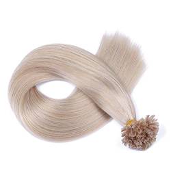 Keratin Bonding 100% Remy Echthaar Haarverlängerung - # GRAU - 100 Strähnen - 1 g - 70 cm U-Tip Extention Remy Qualität by NOVON Hair Extentions von novon