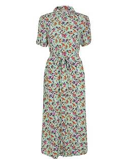 nümph Schönes leichtes Kleid NUTYRA Shirt Dress Grayed Jade Blumenmuster, Größe:40 von nümph
