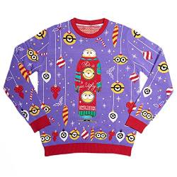 Numskull Unisex Offizielle Minions Strickpullover Neuheit Weihnachten Pullover, M von numskull