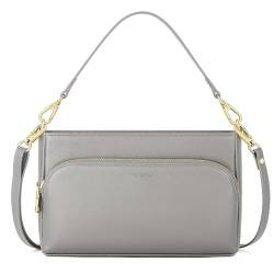 Handytasche mit GeldböRse Zum Umhängen, Handytasche Damen Zum Umhängen, Umhängetasche Damen Klein, Crossbody Bag Damen Leder mit Zwei Riemen von nuoku