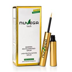 Nuvega Lash – Veganes Wimpernserum & Augenbrauenserum für lange Wimpern in nur 4-6 Wochen I Lash Serum I Wimpernserum Wachstum I Made in Germany I 3ml von nutraCOSMETIC