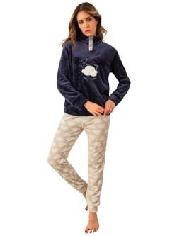 Coconuda Pyjama für Damen, Winter, Plüsch, aus weichem Korallenstoff, zweiteilig, für Damen, mit verstärkten Nähten, flauschige Winter-Pyjamas, für Damen, bequeme Passform, Modell 3, XL von o-day